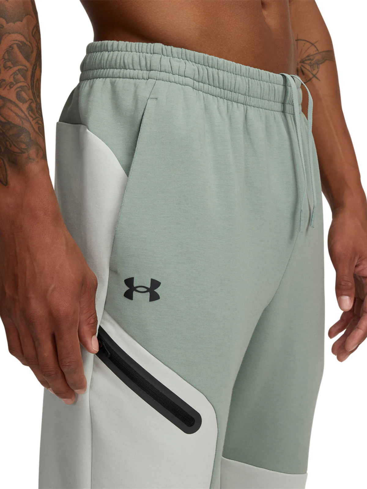 Spodnie dresowe męskie Under Armour UA Unstoppable Flc Jgr Eu - brązowe