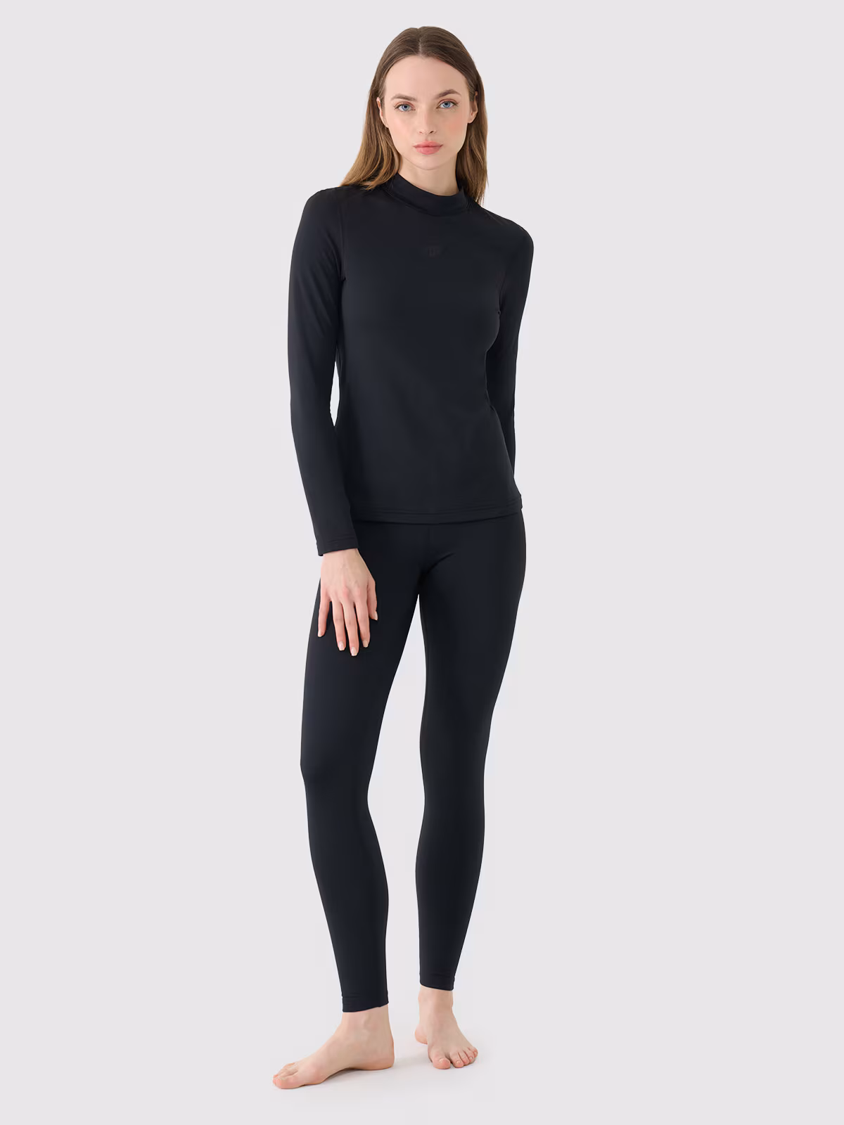 Bielizna termiczna drapana (dół) damska - czarna