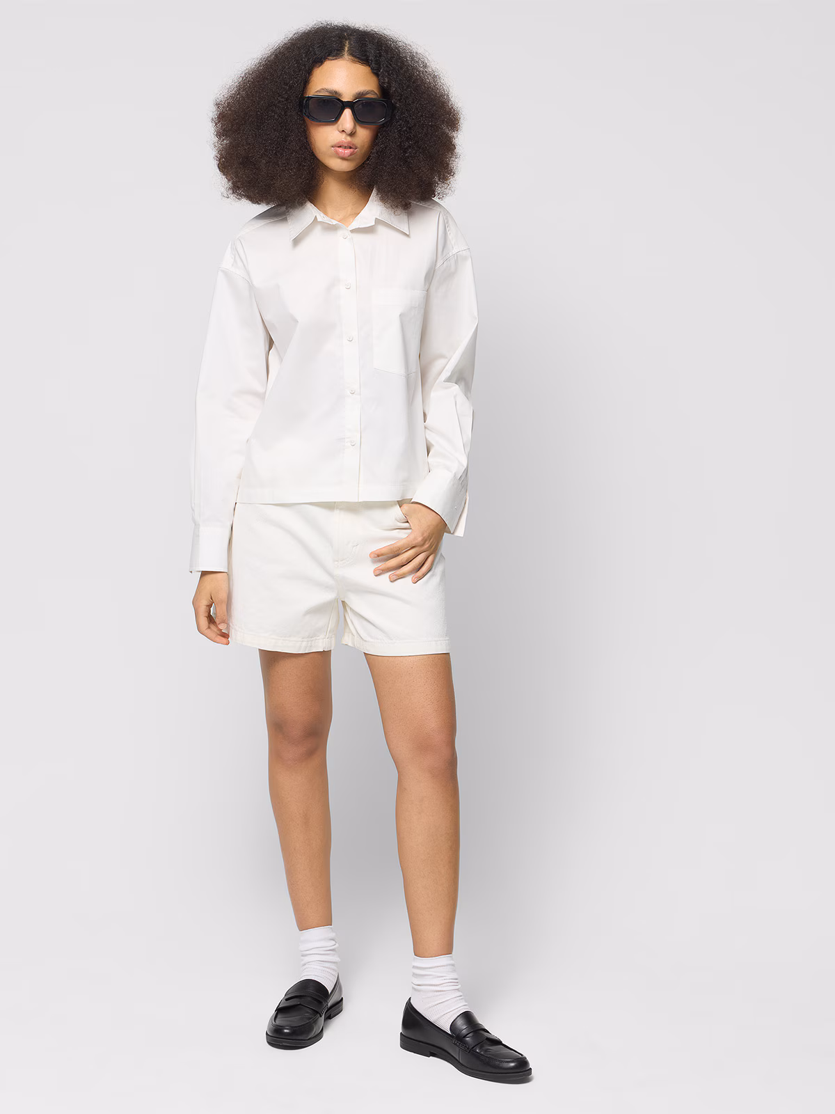 Koszula bawełniana damska Outhorn - biała