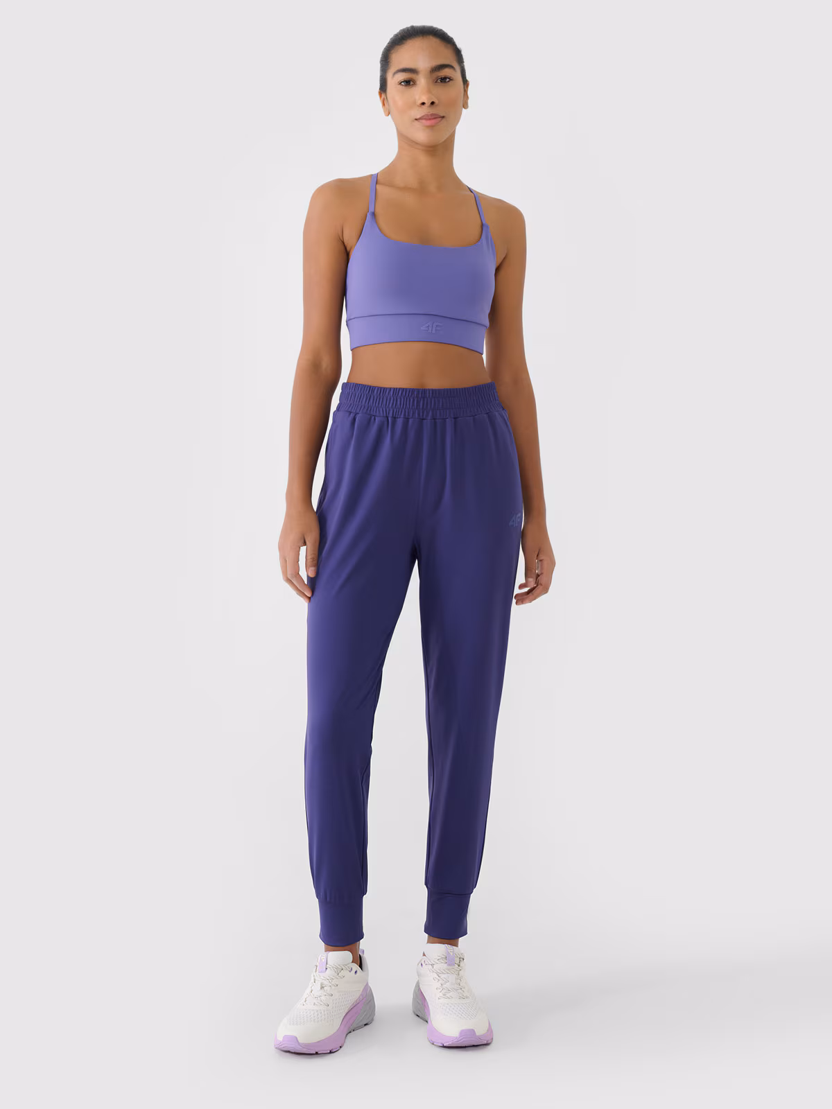 Spodnie treningowe szybkoschnące damskie - granatowe