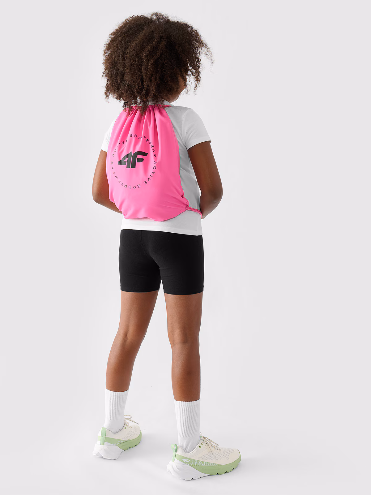 Komplet sportowy na WF (koszulka+spodenki+worek) dziewczęcy - multikolor