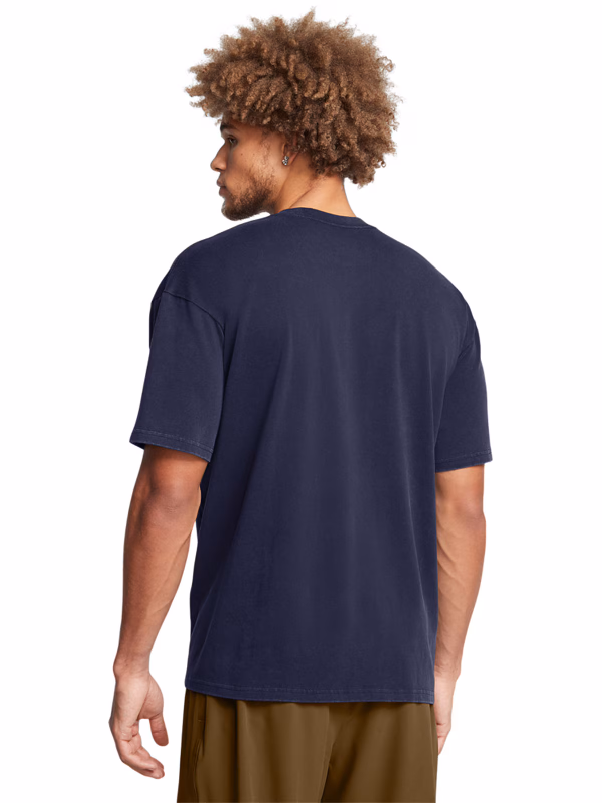 T-shirt męski Under Armour UA M Hw Os Logo Wash Ss - granatowy