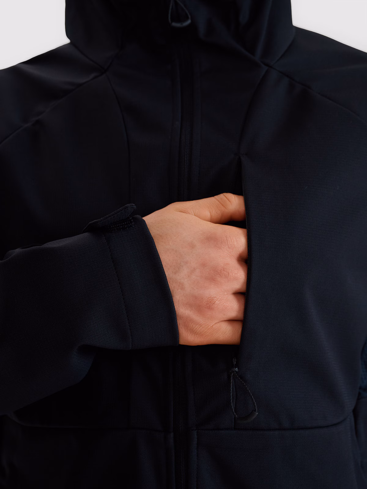 Kurtka softshell wiatroodporna membrana 10000 męska - granatowa