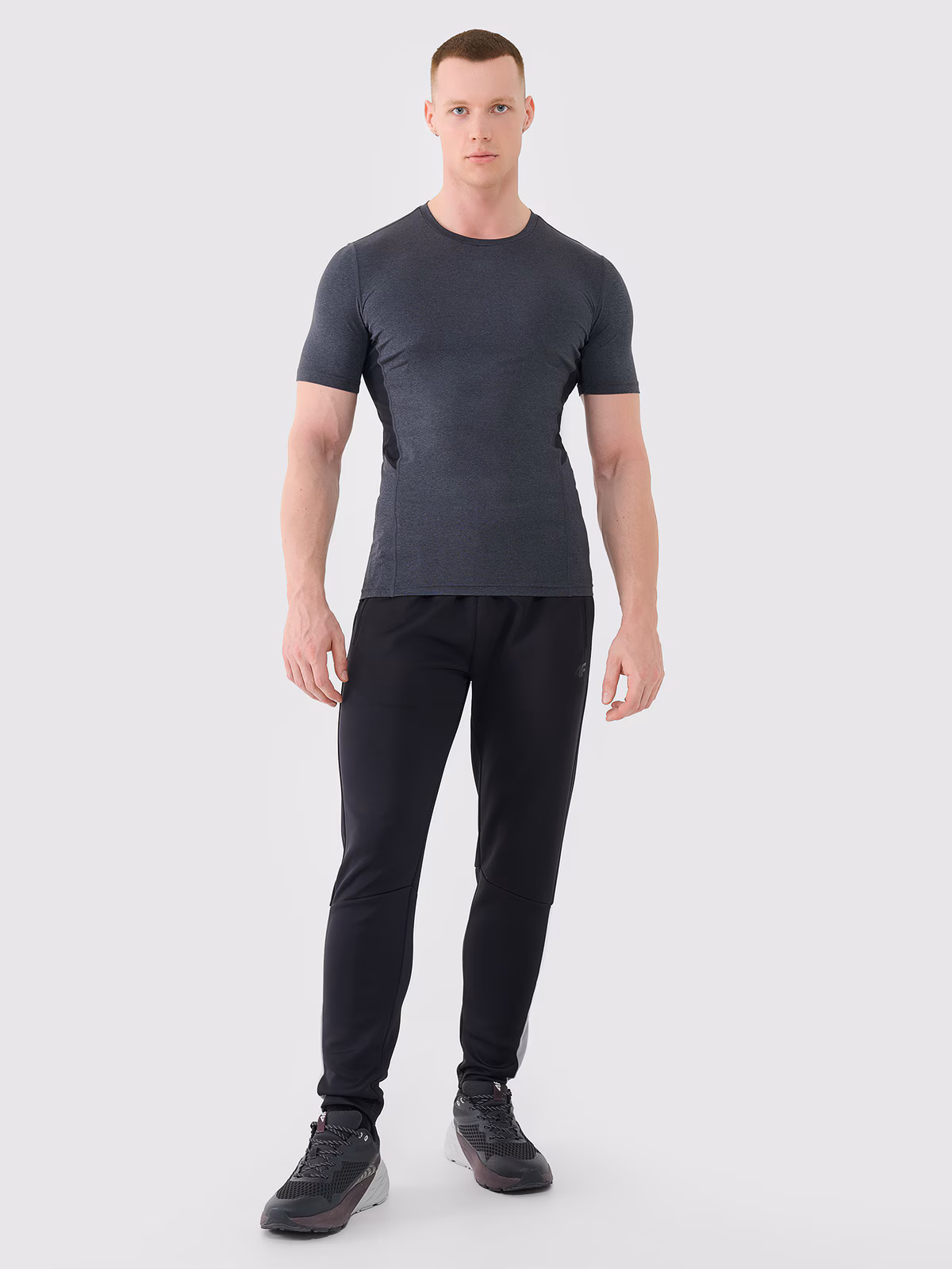 Spodnie treningowe szybkoschnące męskie - czarne