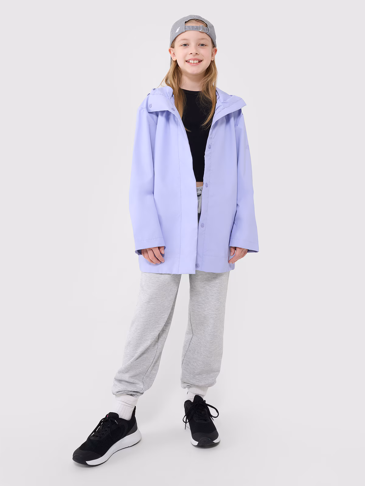 Kurtka przejściowa przeciwdeszczowa z gumową powłoką dziecięca - zielona