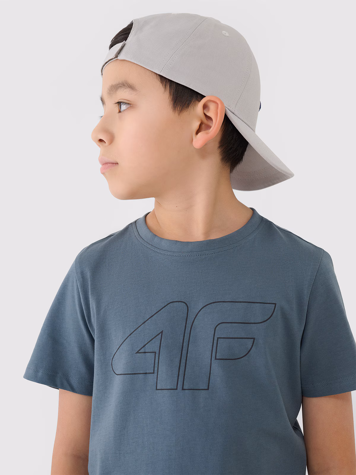 T-shirt z nadrukiem chłopięcy - turkusowy