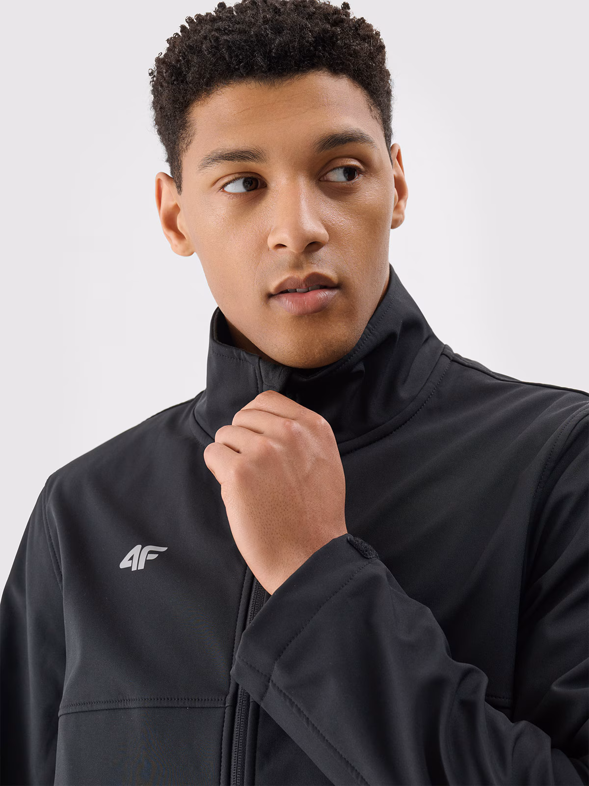 Softshell wiatroodporny membrana 5000 męski - czarny