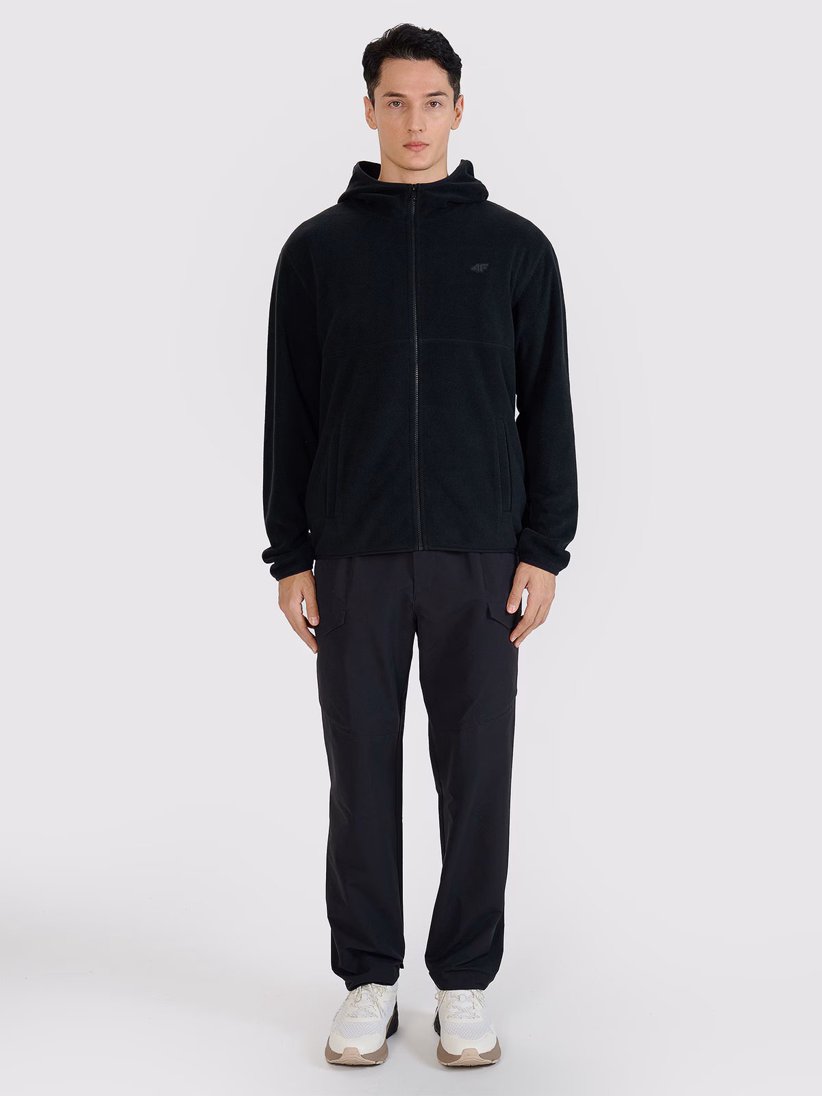 Polar regular z kapturem męski - turkusowy