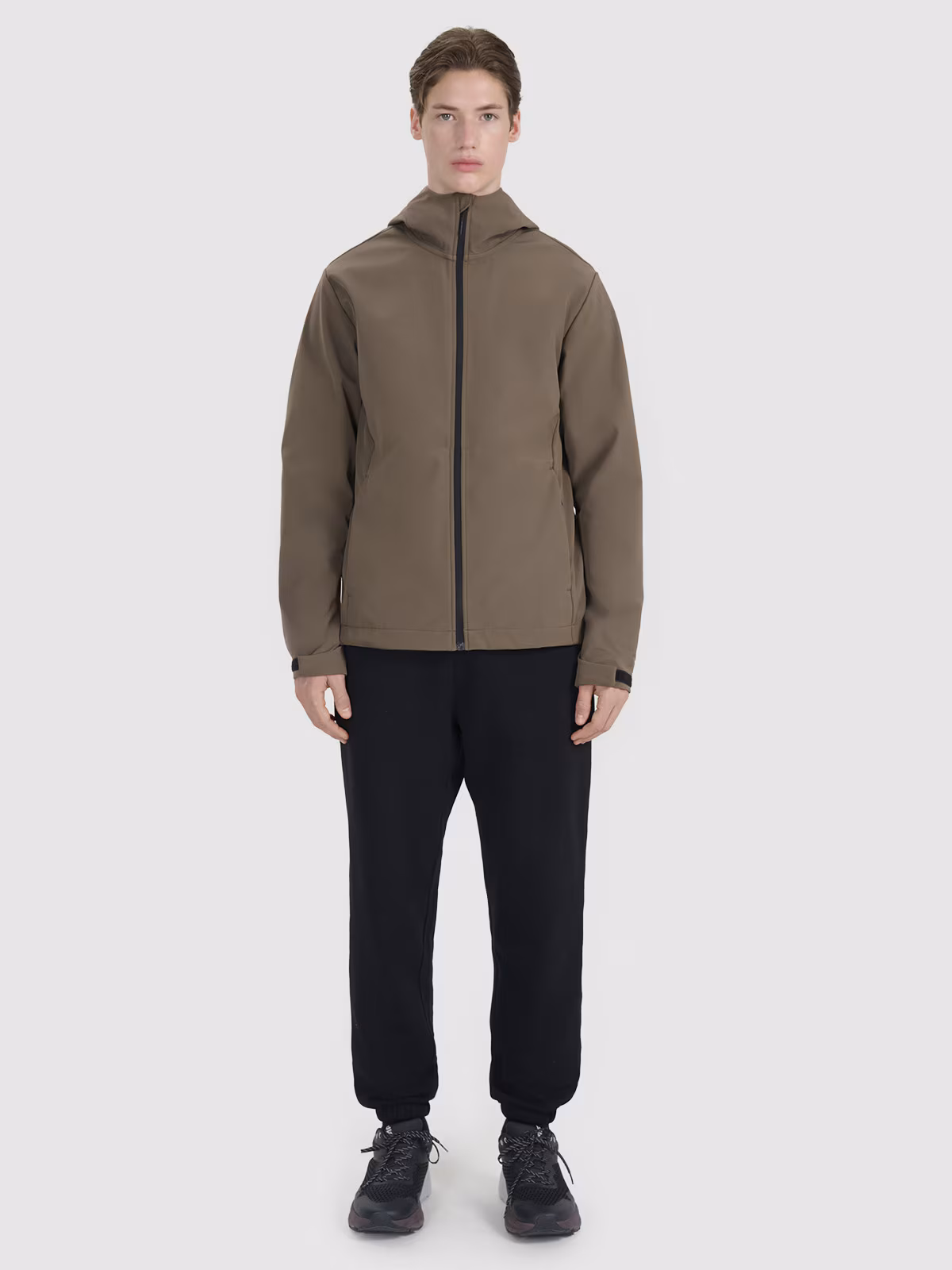 Kurtka softshell wiatroodporna membrana 5000 męska - czarna