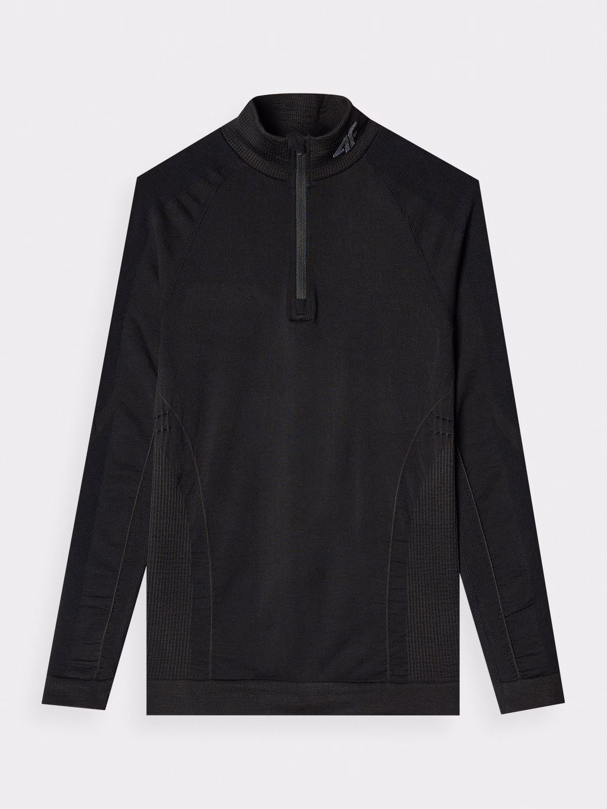 Bielizna termoaktywna bezszwowa z wełną Merino (góra) damska - czarna