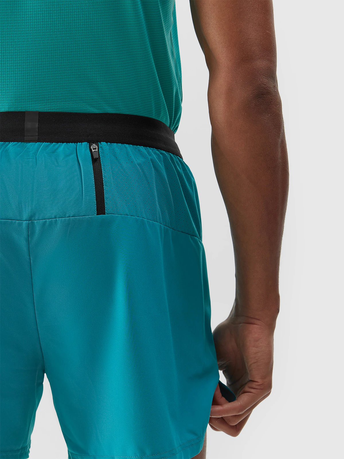 Spodenki do biegania szybkoschnące męskie - turkusowe