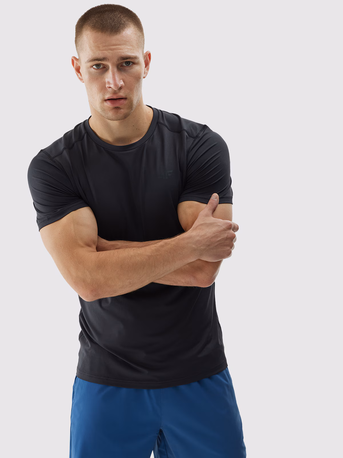 Koszulka treningowa szybkoschnąca męska - czarna