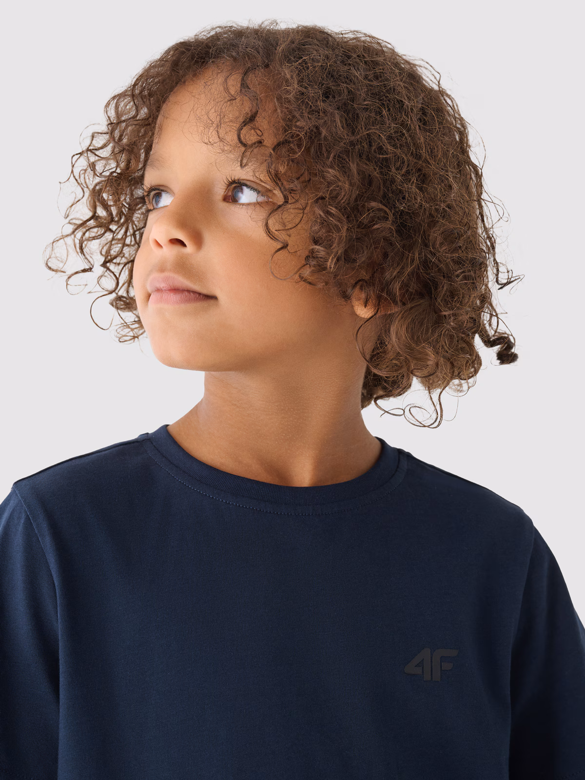 T-shirt gładki chłopięcy - granatowy