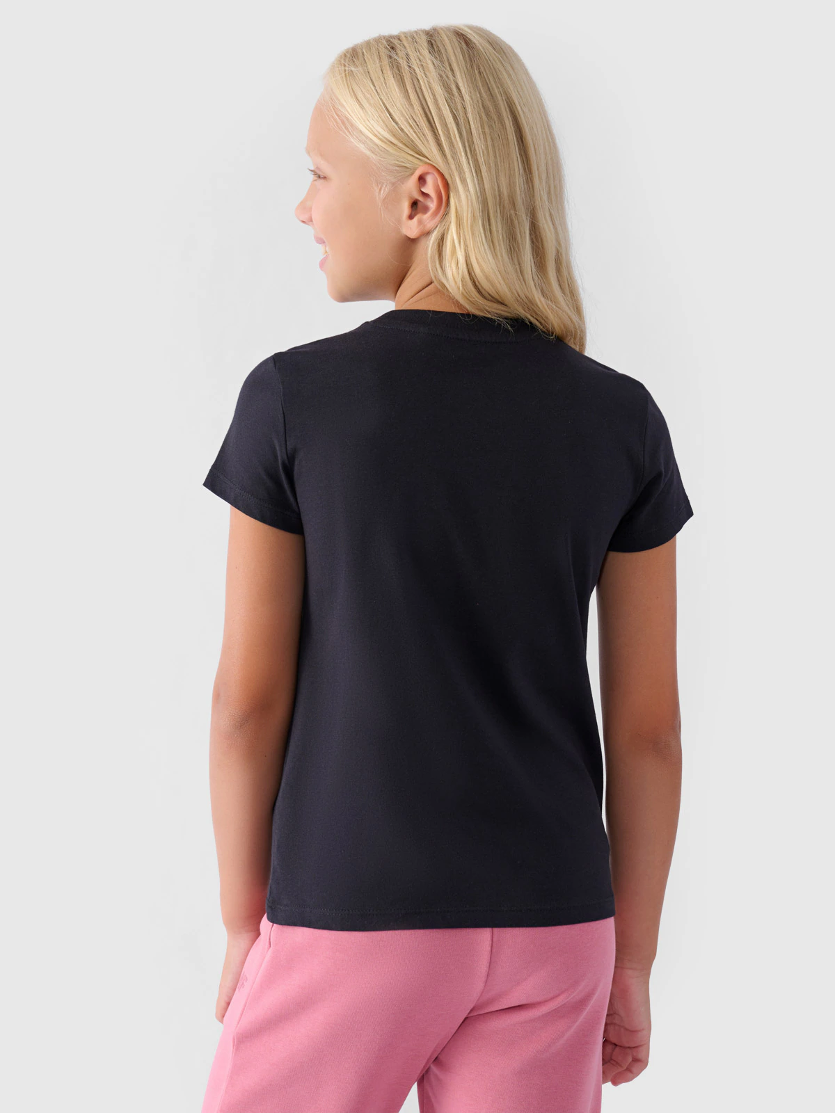 T-shirt z nadrukiem dziewczęcy - fioletowy