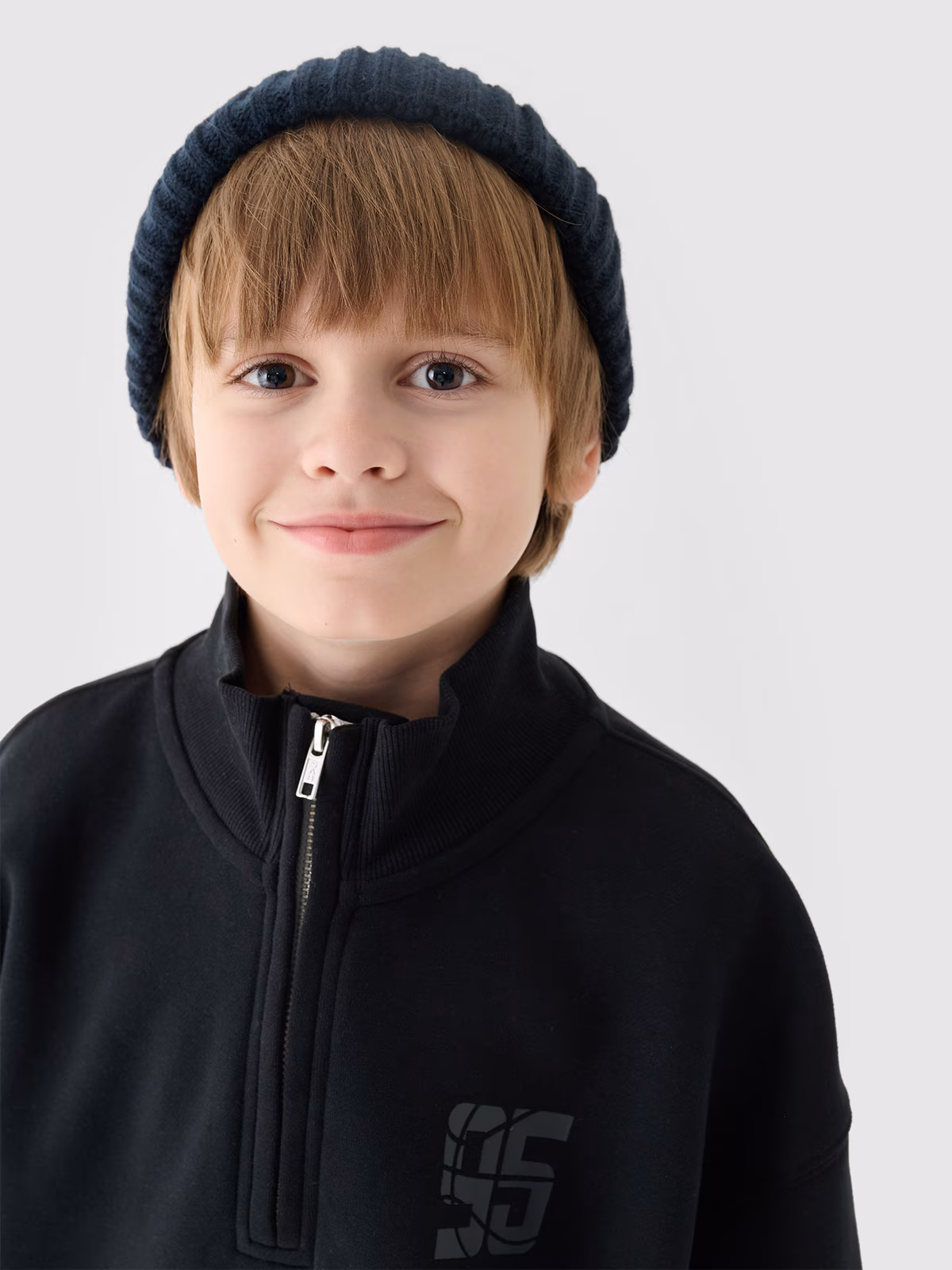 Bluza dresowa nierozpinana bez kaptura chłopięca - szara