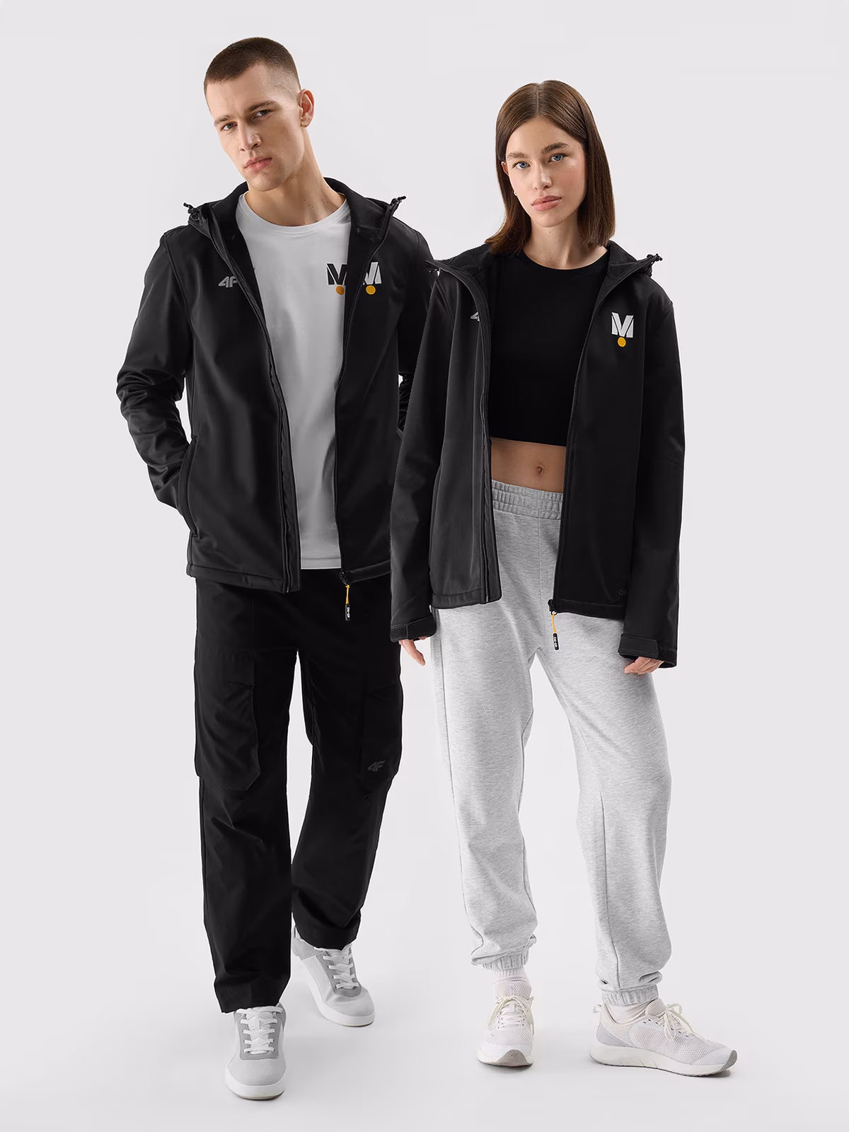 Kurtka softshell wiatroodporna membrana 5000 uniseks 4F x Drift Masters - czarna