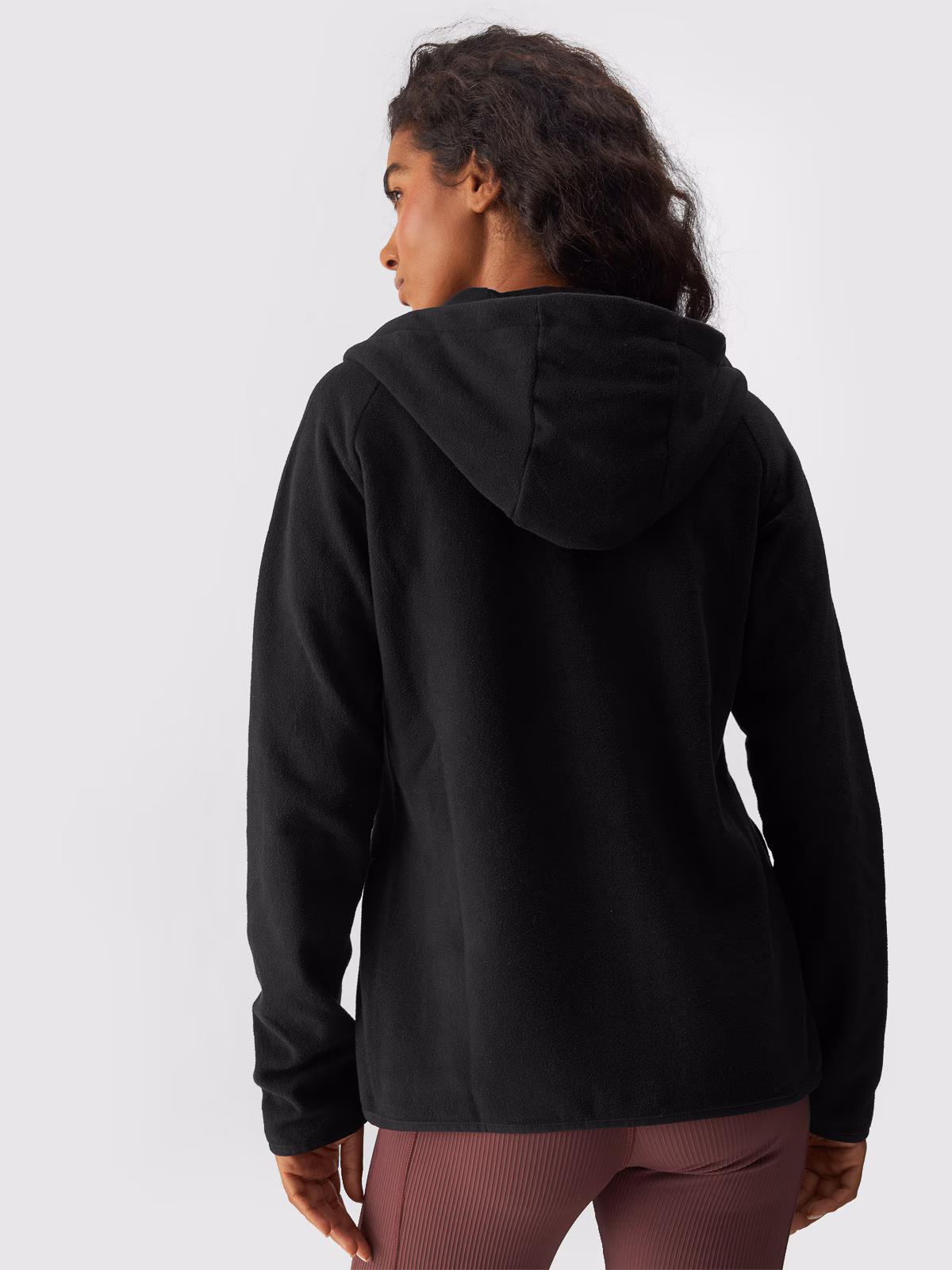 Polar z kapturem regular damski - czarny