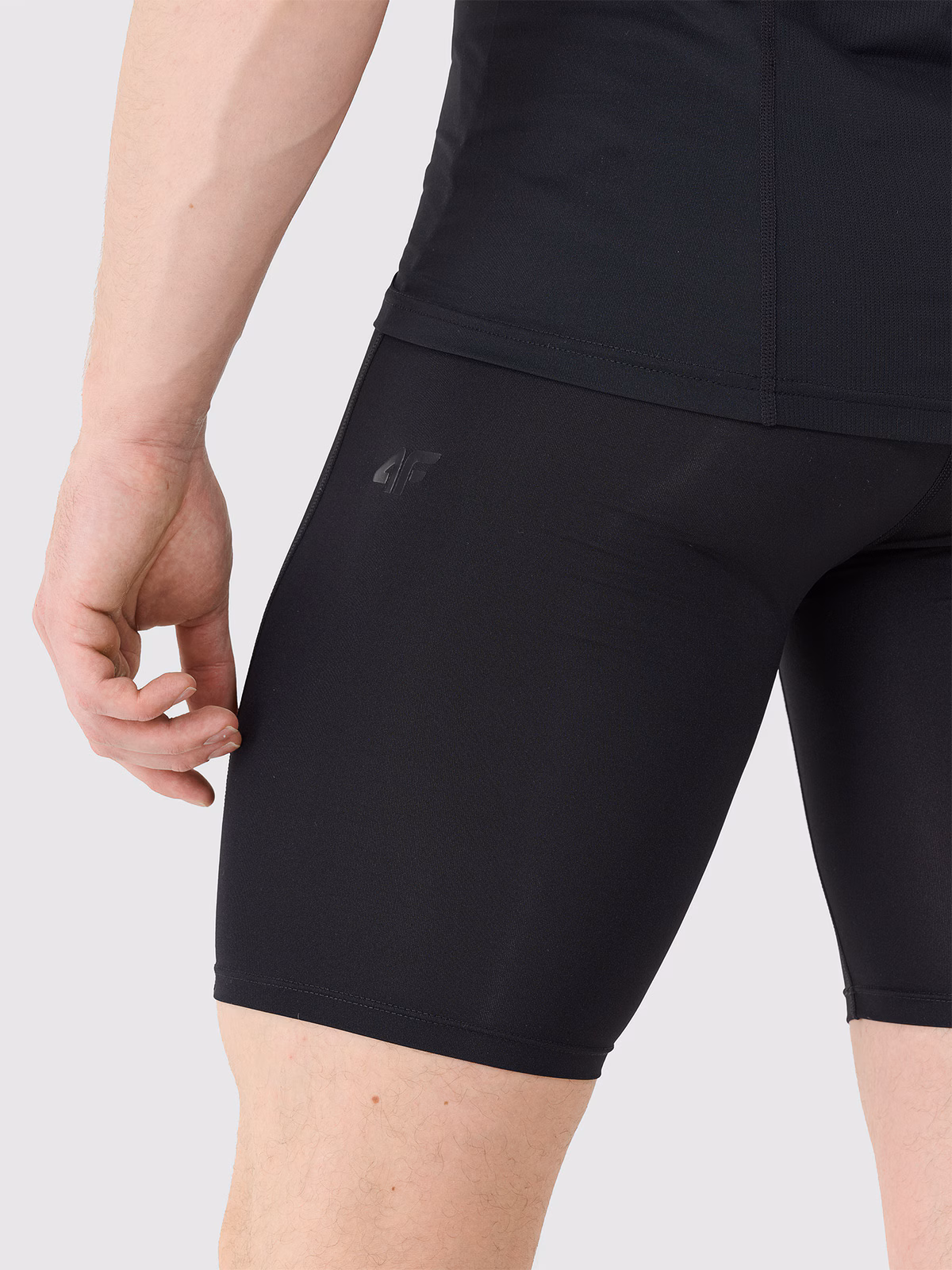 Spodenki treningowe slim szybkoschnące męskie - czarne