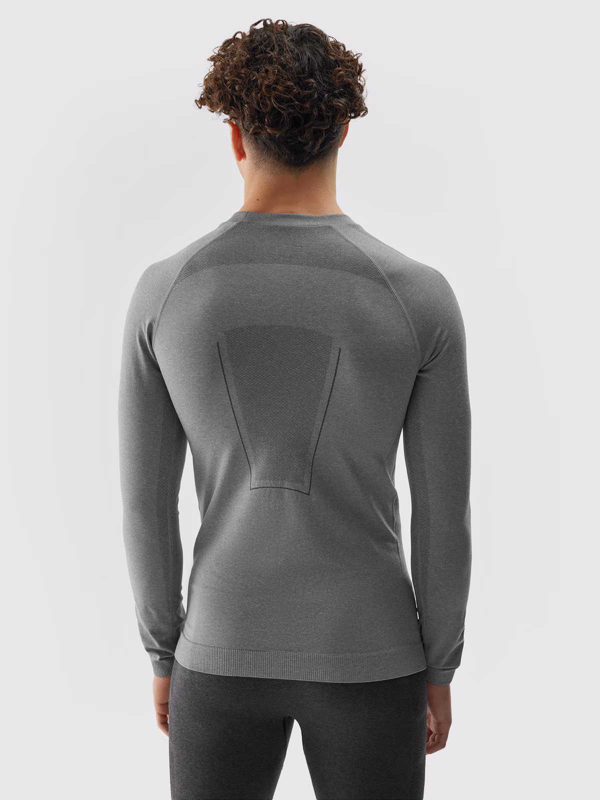 Bielizna termoaktywna bezszwowa (góra) męska - czarna