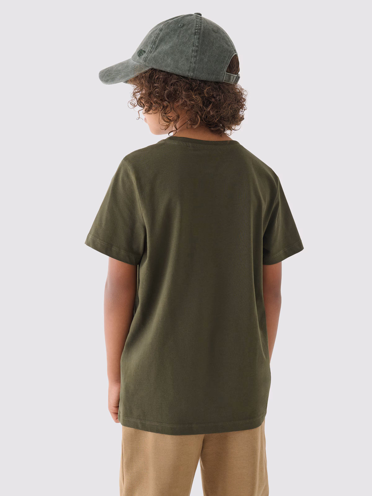 T-shirt gładki chłopięcy - granatowy