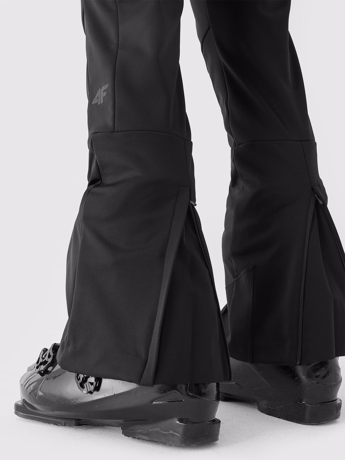 Spodnie narciarskie z szelkami membrana 15000 damskie - czarne