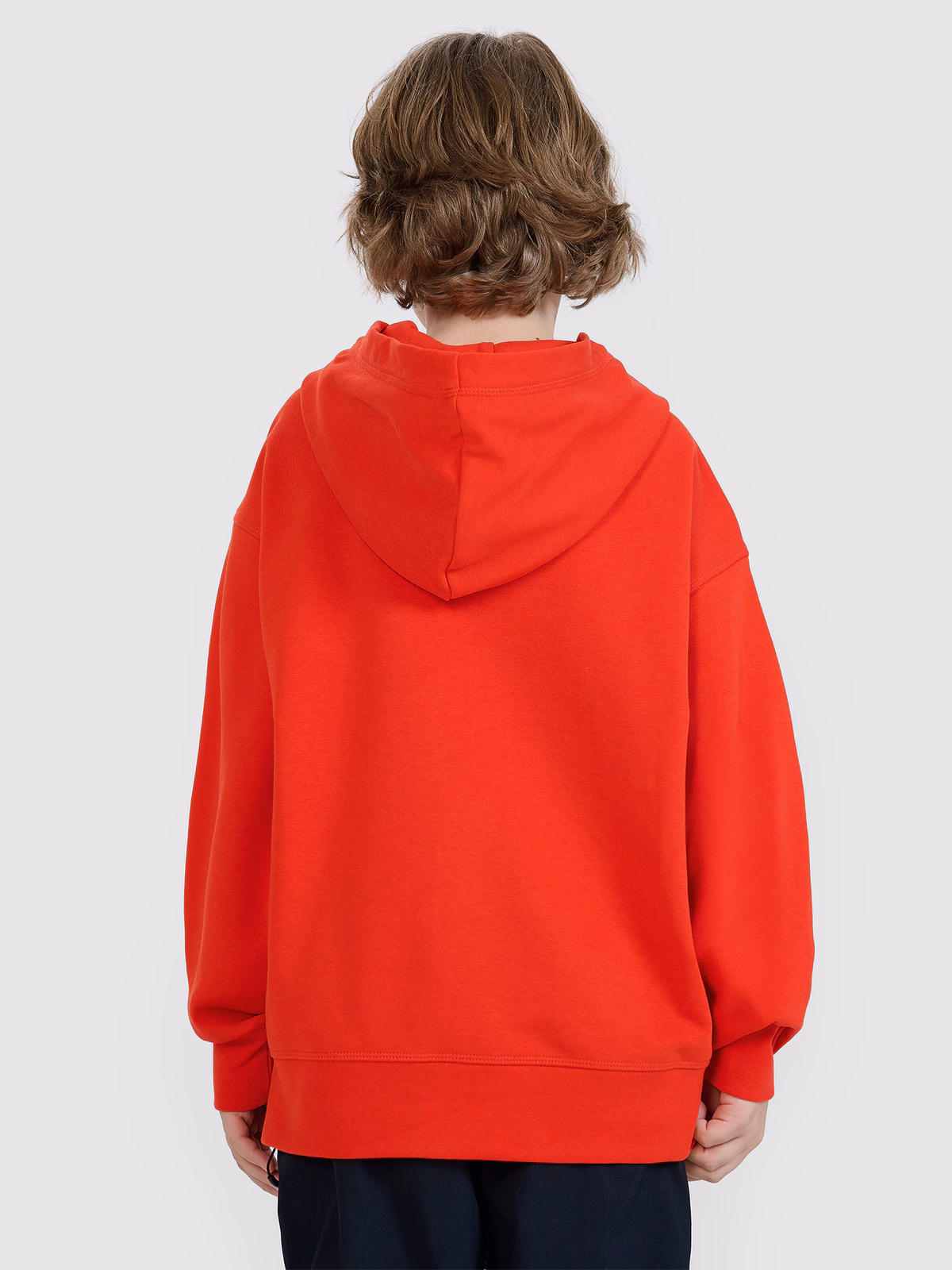 Bluza dresowa nierozpinana z kapturem chłopięca - czerwona