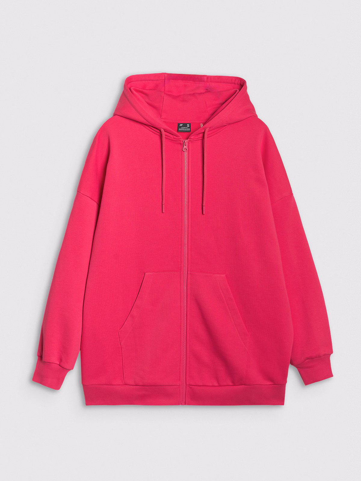 Bluza dresowa rozpinana z kapturem damska - czarna