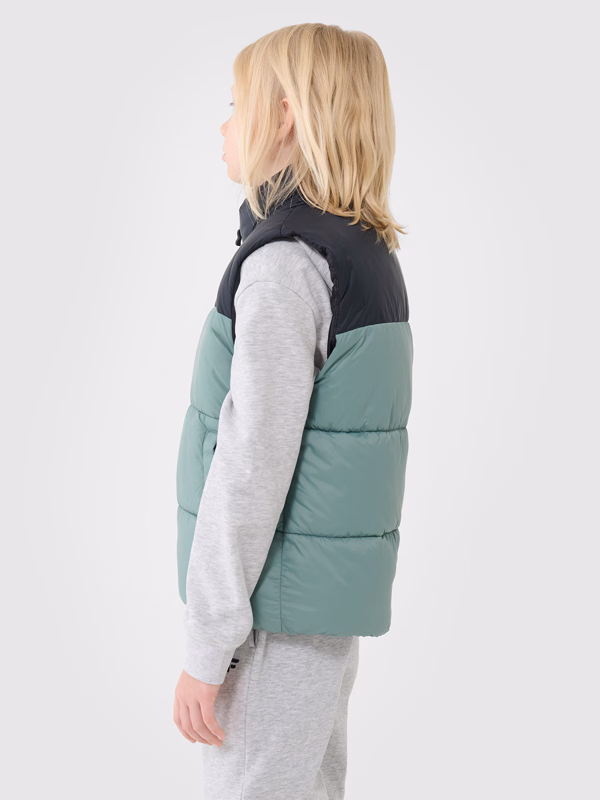 Bezrękawnik puchowy z wypełnieniem syntetycznym chłopięcy - zielony