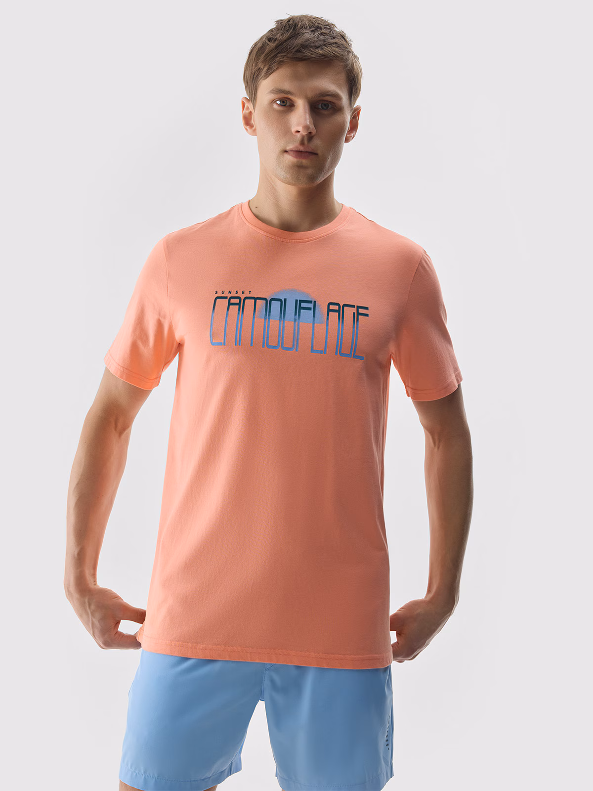 Spodenki plażowe męskie - pomarańczowe