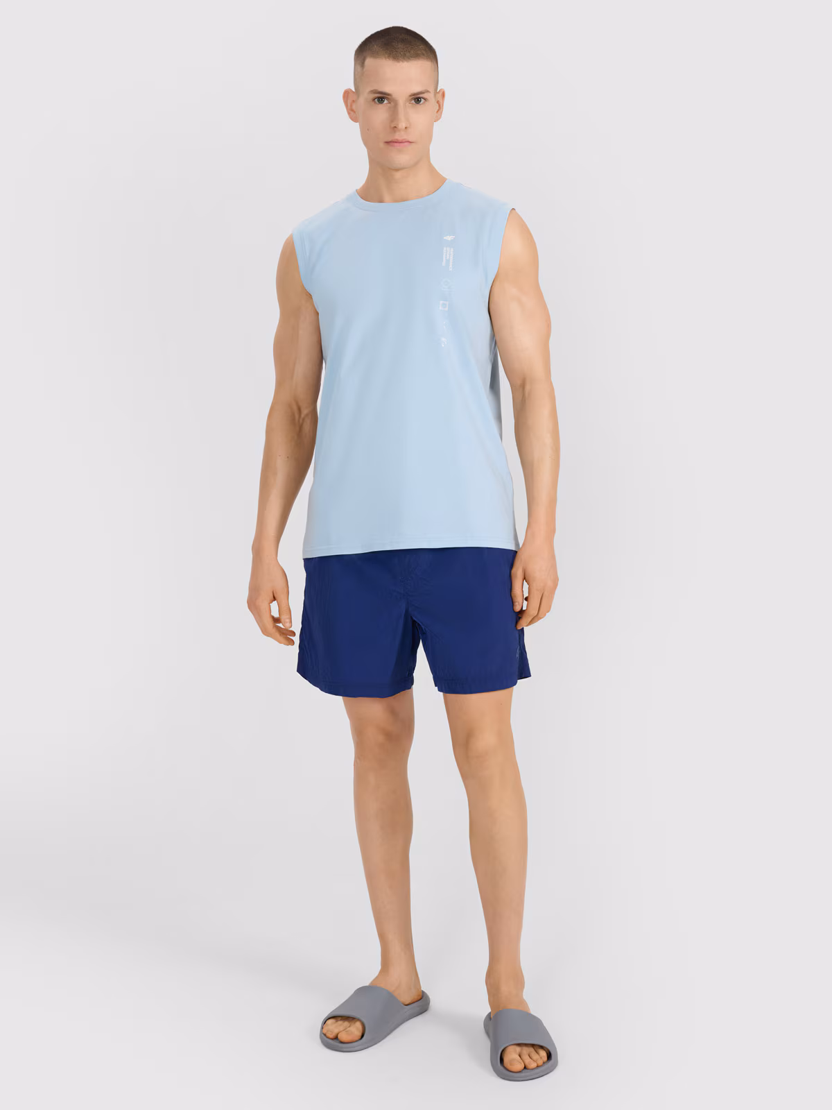 Spodenki casual męskie - granatowe