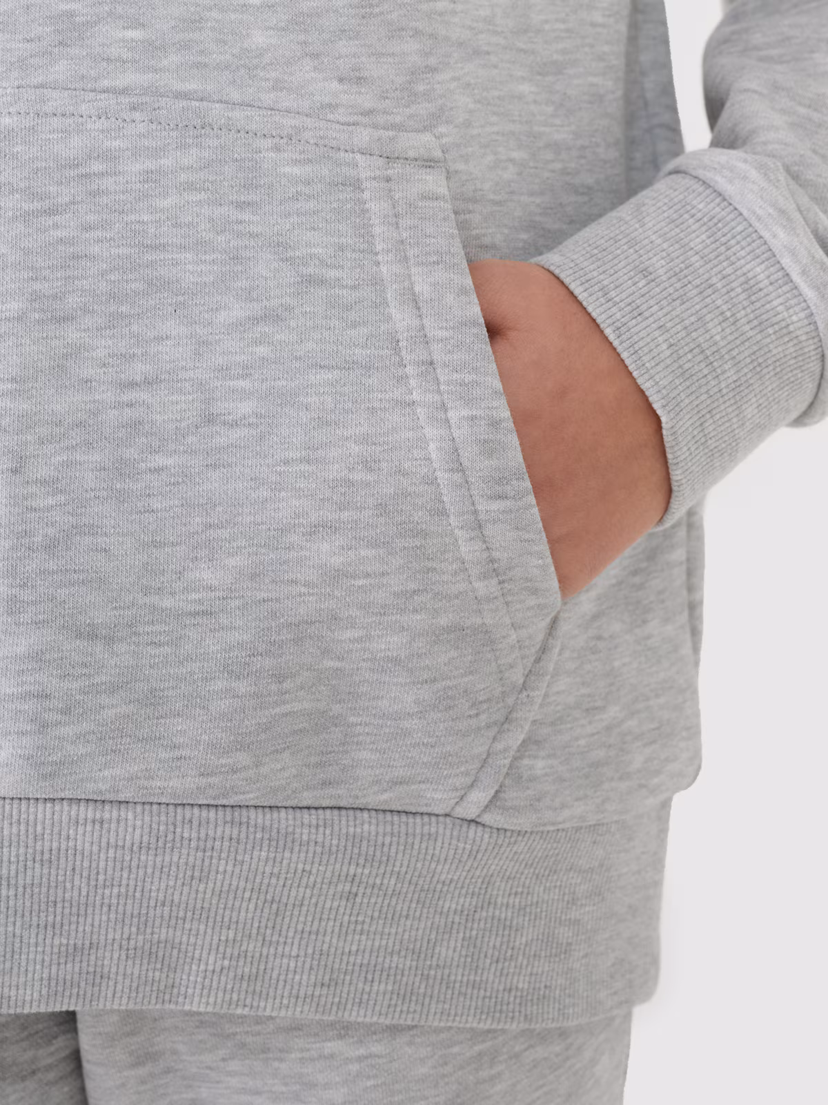 Bluza dresowa nierozpinana z kapturem dziewczęca - różowa