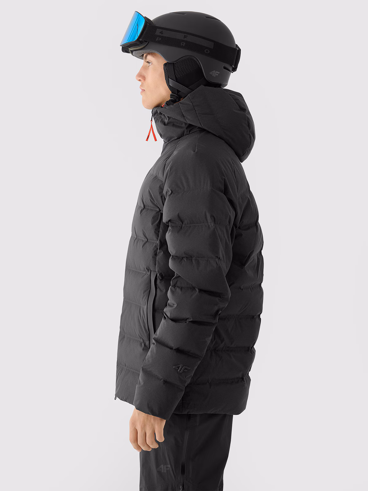 Kurtka zimowa puchowa 4FPRO z wypełnieniem naturalnym i membraną Pertex 20000/20000 męska - czarna