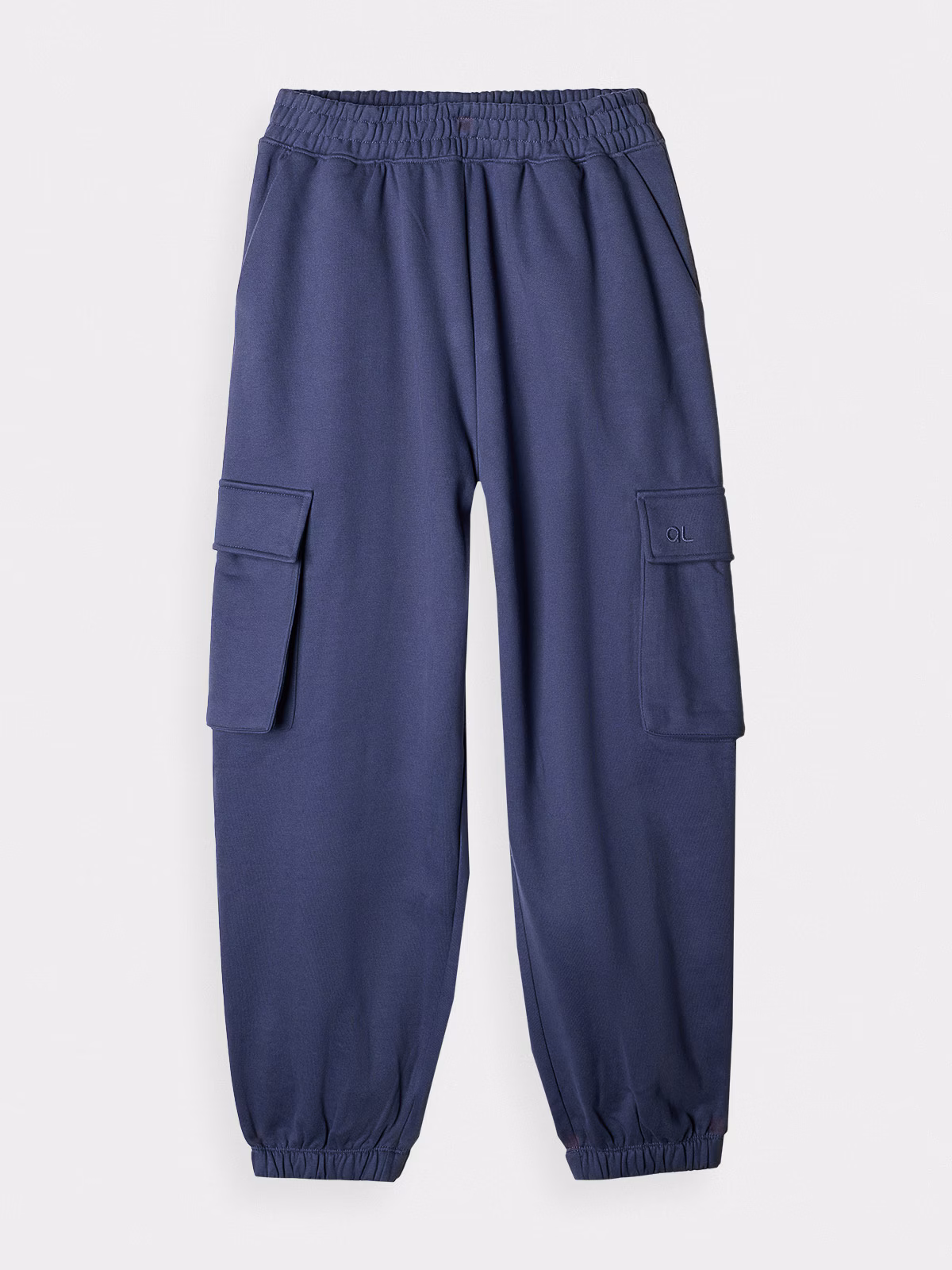 Spodnie dresowe cargo damskie 4F x Anna Lewandowska - granatowe