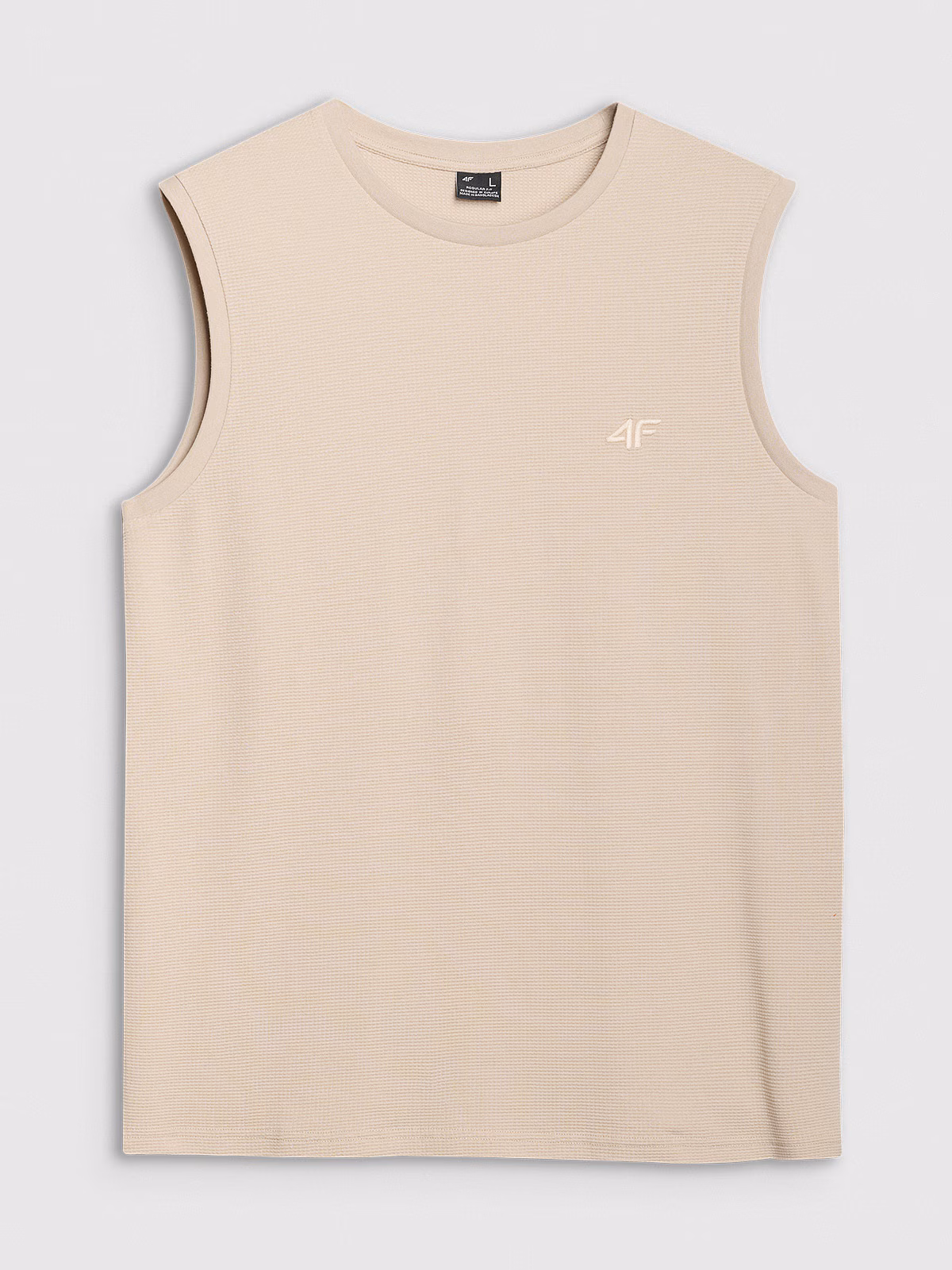 Tank top regular gładki męski - zielony