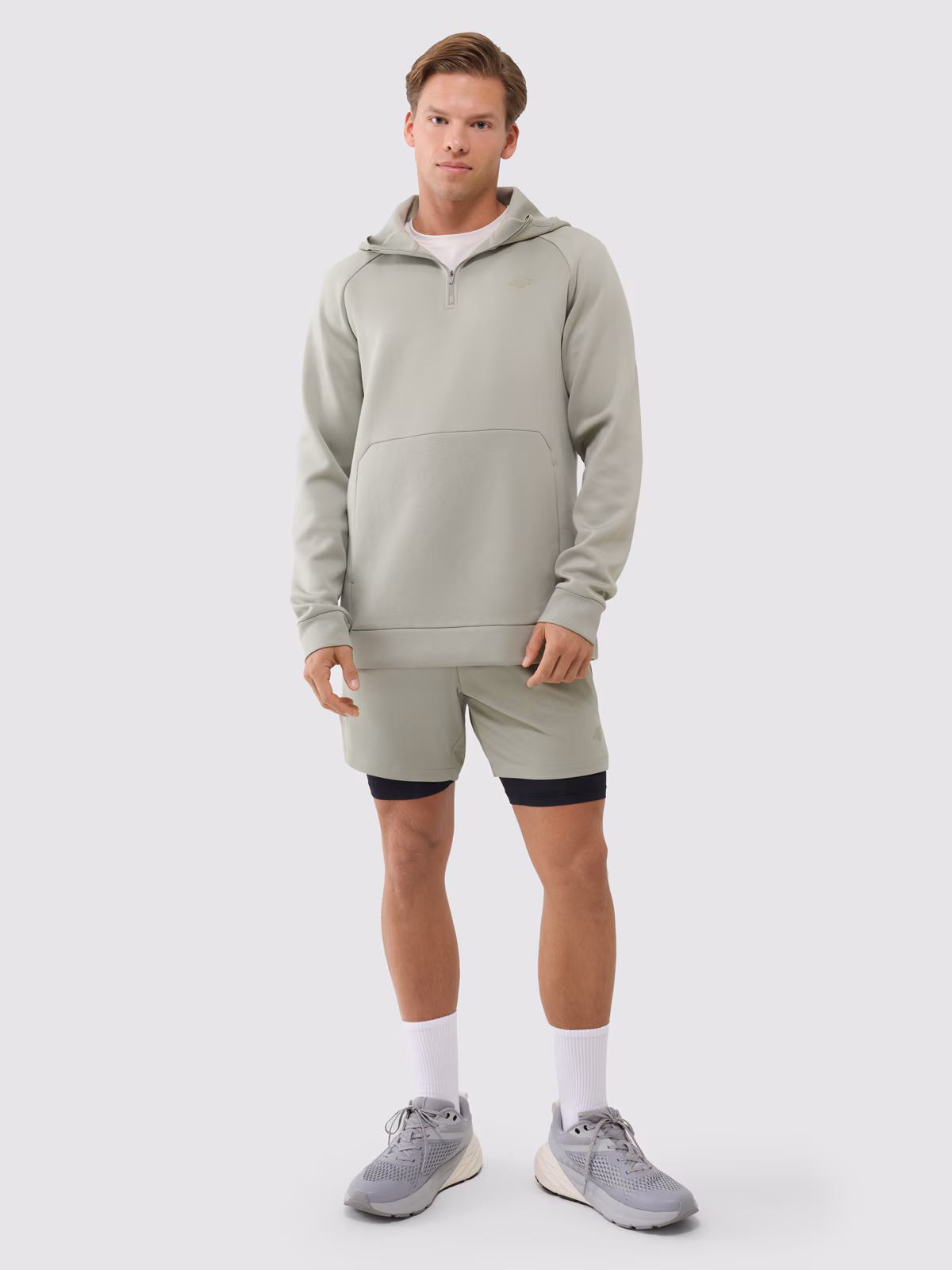 Spodenki treningowe szybkoschnące męskie - khaki