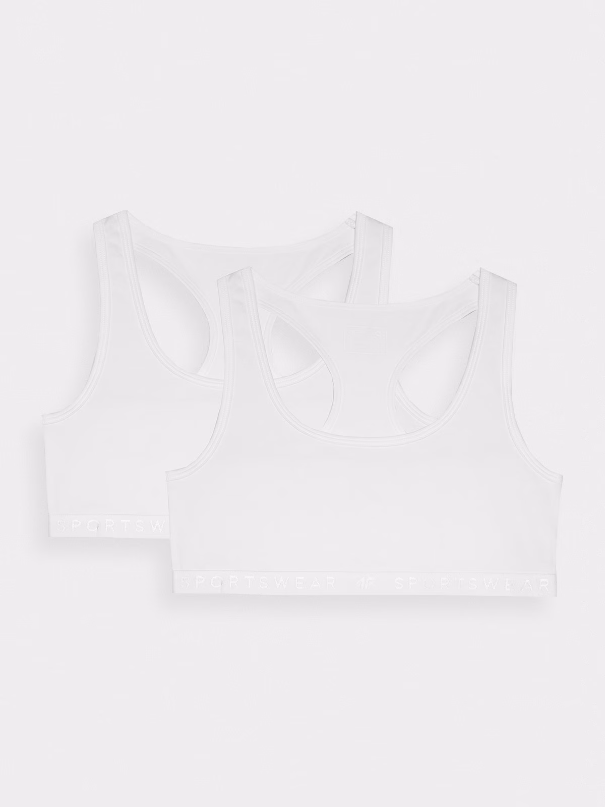 Biustonosz bawełniany na co dzień (2-pack) damski - biały