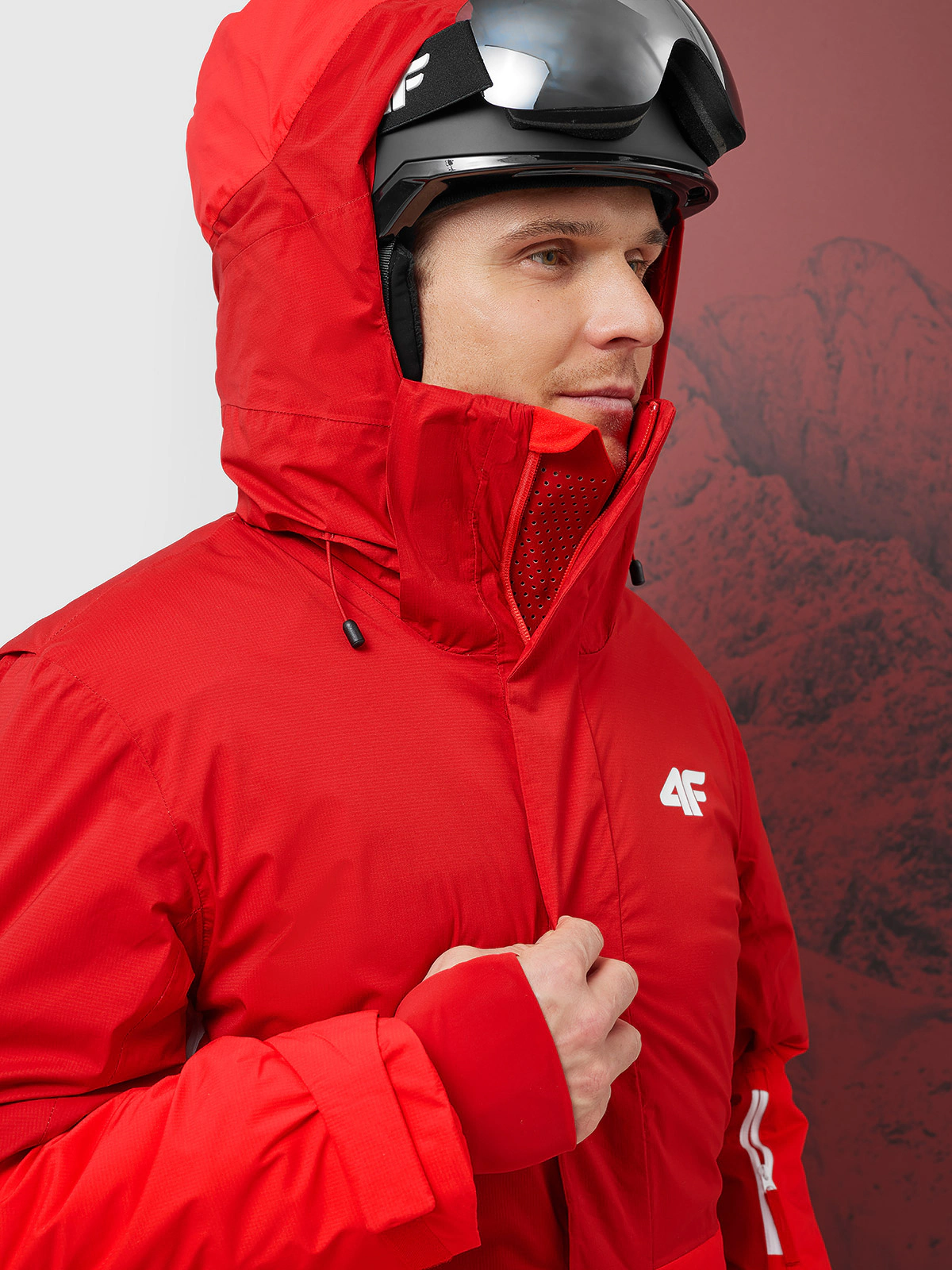 Kurtka narciarska membrana Dermizax 20000 męska - czerwona