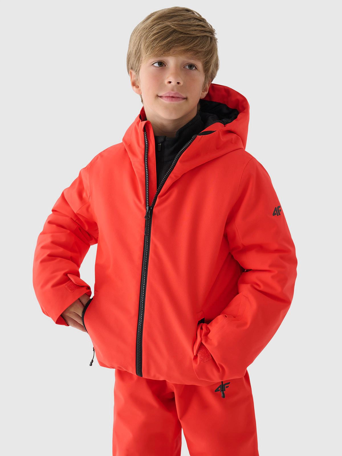 Kurtka narciarska membrana 5000 chłopięca - czerwona
