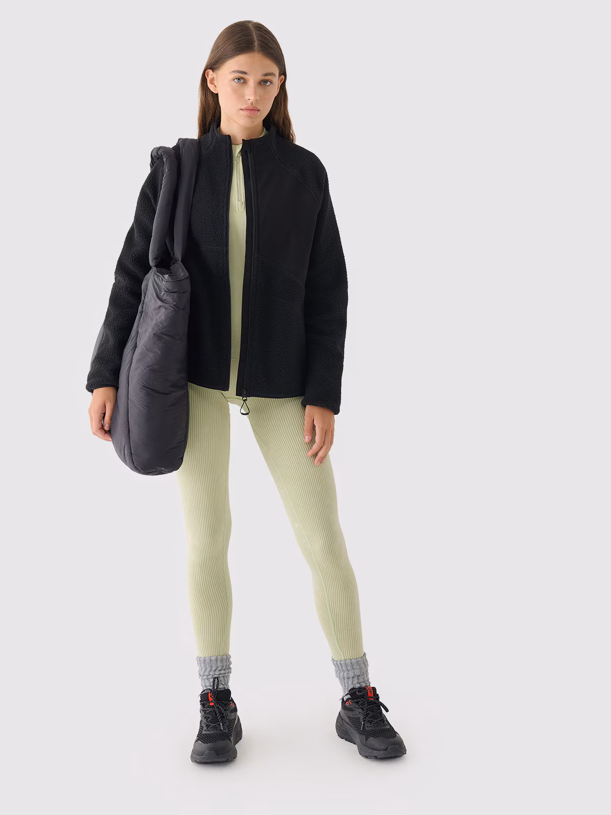 Polar sherpa ze stójką damski - czarny