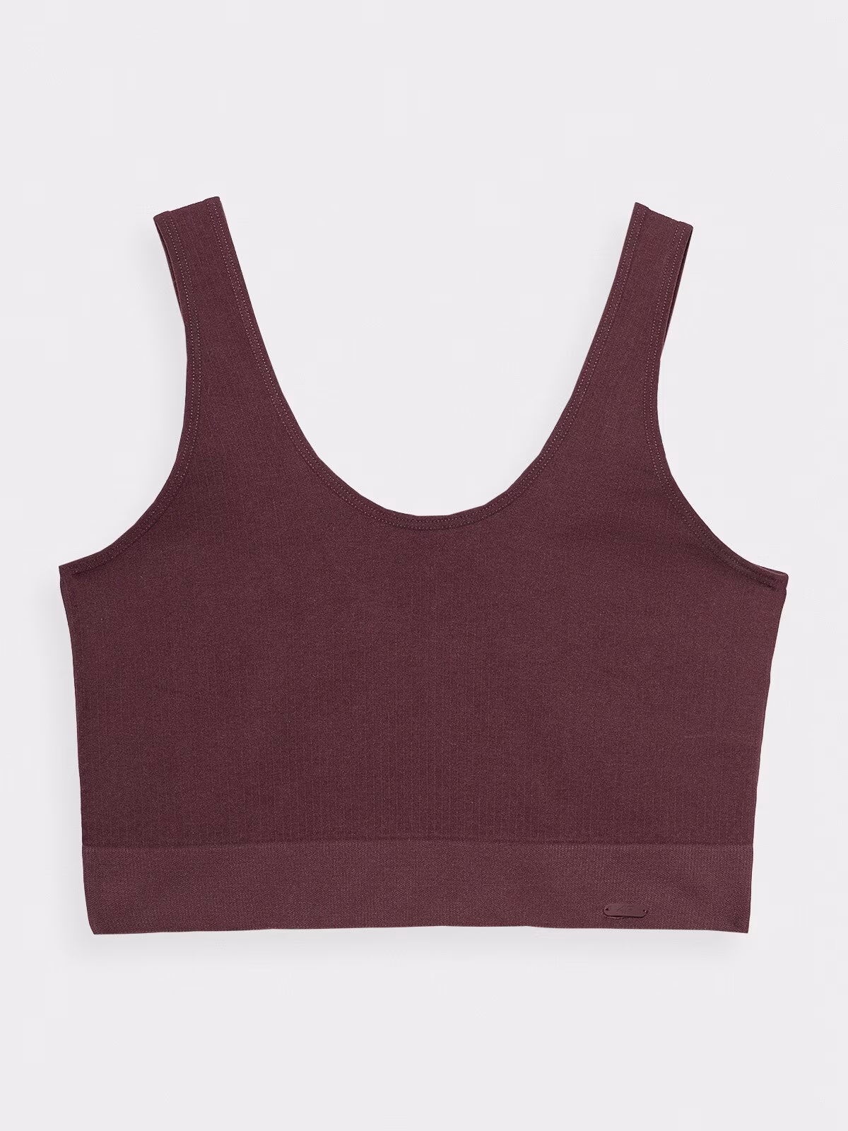 Crop-top z prążkowanej dzianiny damski