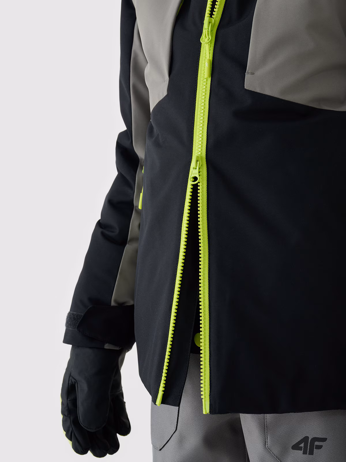 Kurtka narciarska membrana 8000 chłopięca - czarna