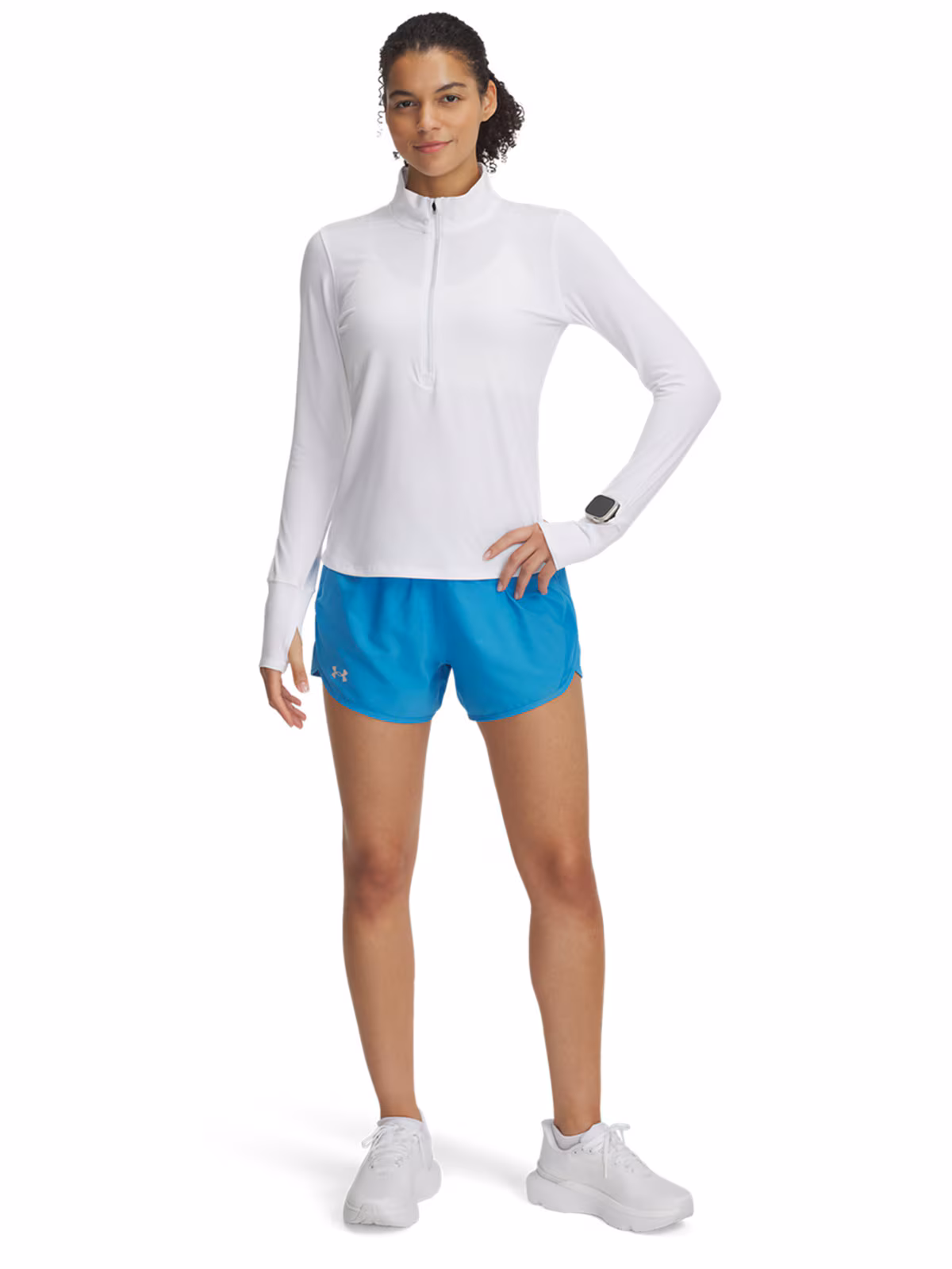 Spodenki do biegania damskie Under Armour UA Fly By 3'' Shorts - niebieskie
