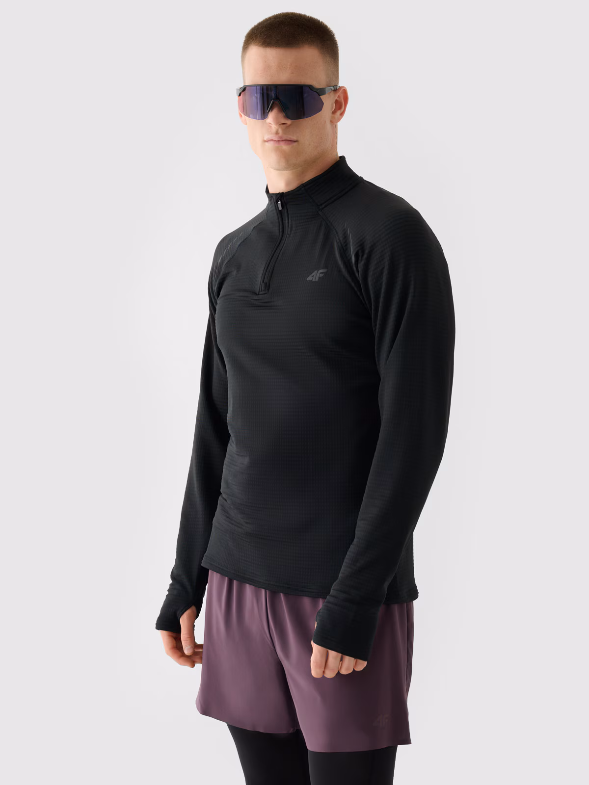 Bluza do biegania szybkoschnąca męska - szara