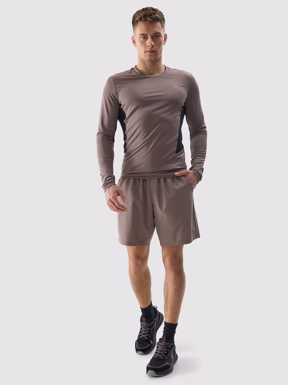 Spodenki treningowe z materiału z recyklingu męskie - pomarańczowe