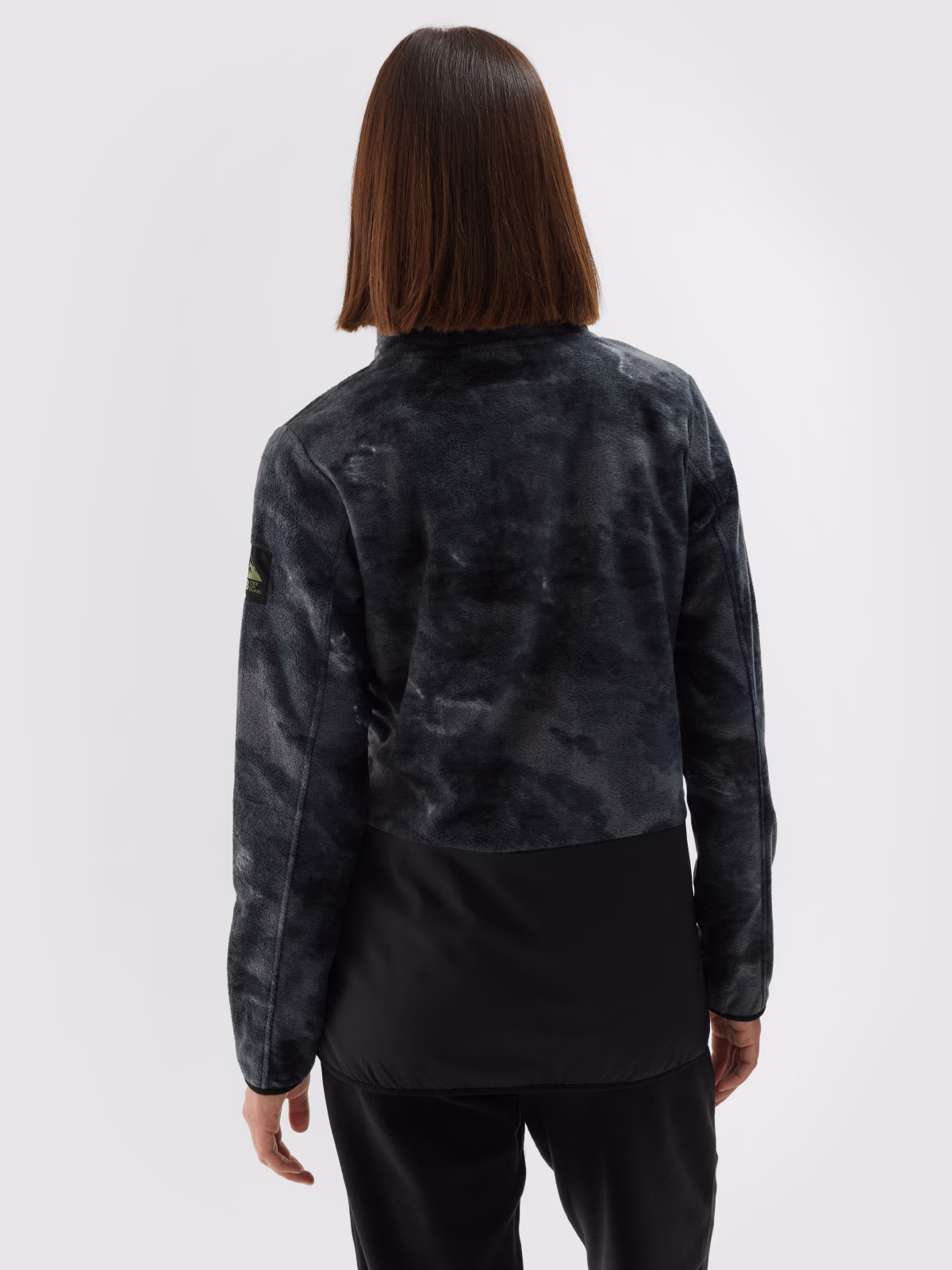 Polar ze stójką oversize damski - multikolor