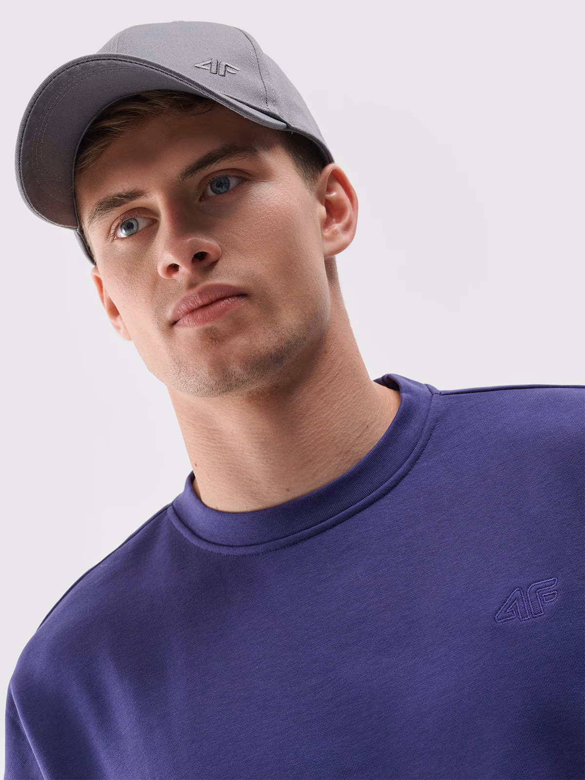 Bluza dresowa nierozpinana bez kaptura uniseks - granatowa