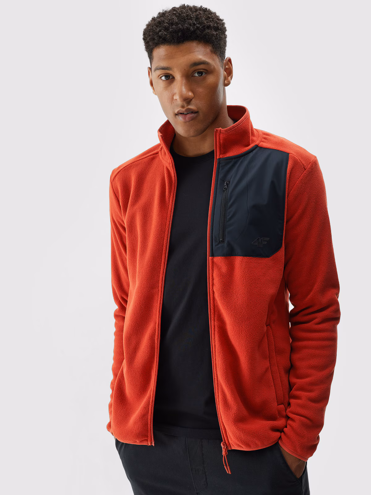 Polar ze stójką regular męski - czarny