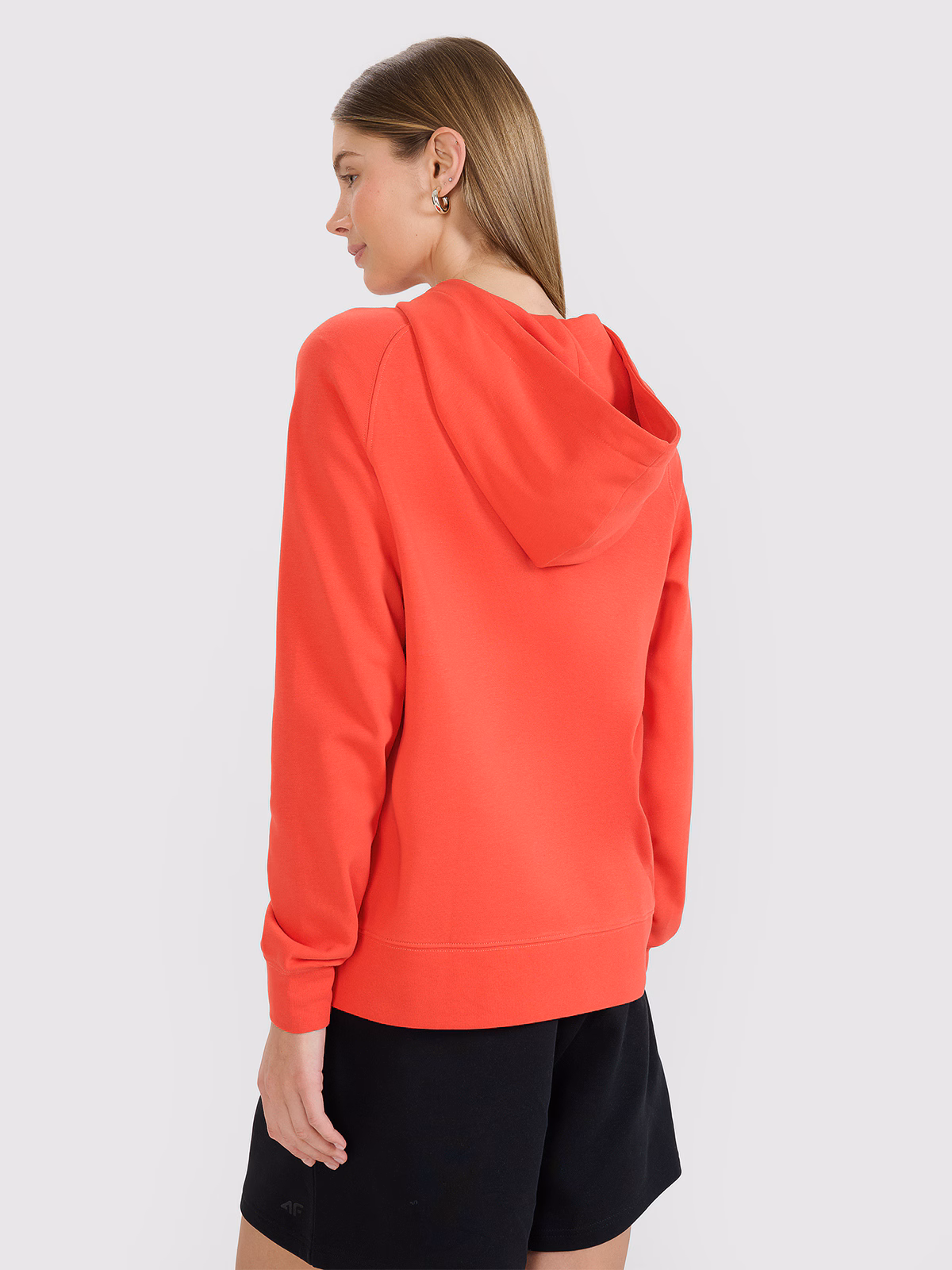 Bluza dresowa rozpinana z kapturem damska - granatowa