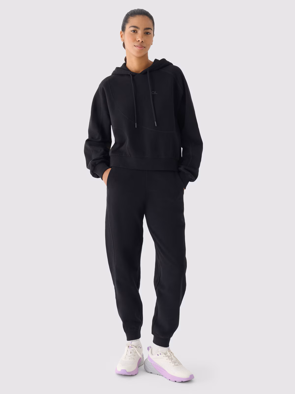 Bluza dresowa z kapturem damska 4F x Anna Lewandowska - beżowa