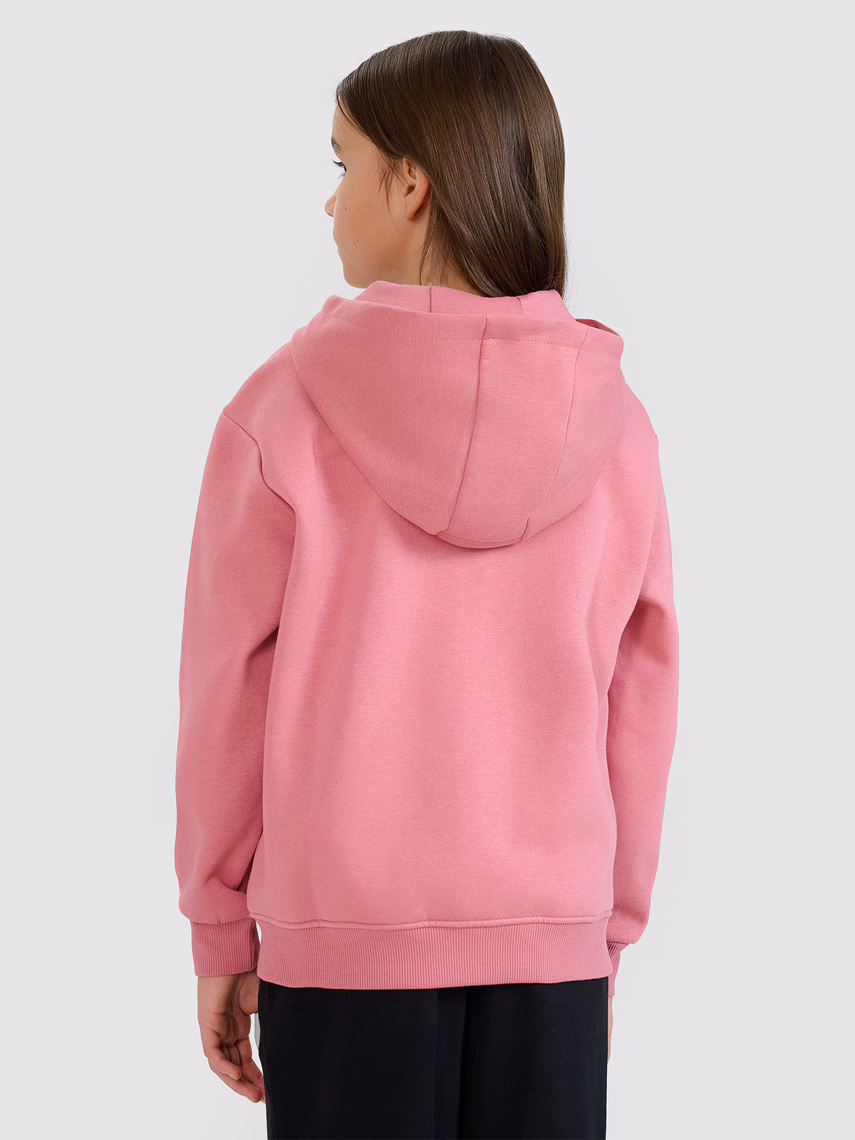 Bluza dresowa rozpinana z kapturem dziewczęca - fioletowa